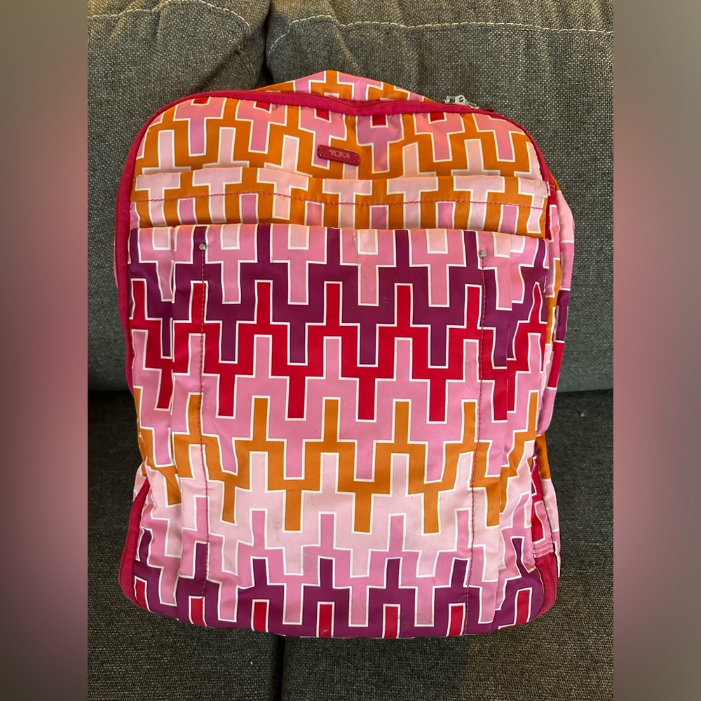 Jonathan Adler and Tumi super léger rolling travel bag, soft side, pink